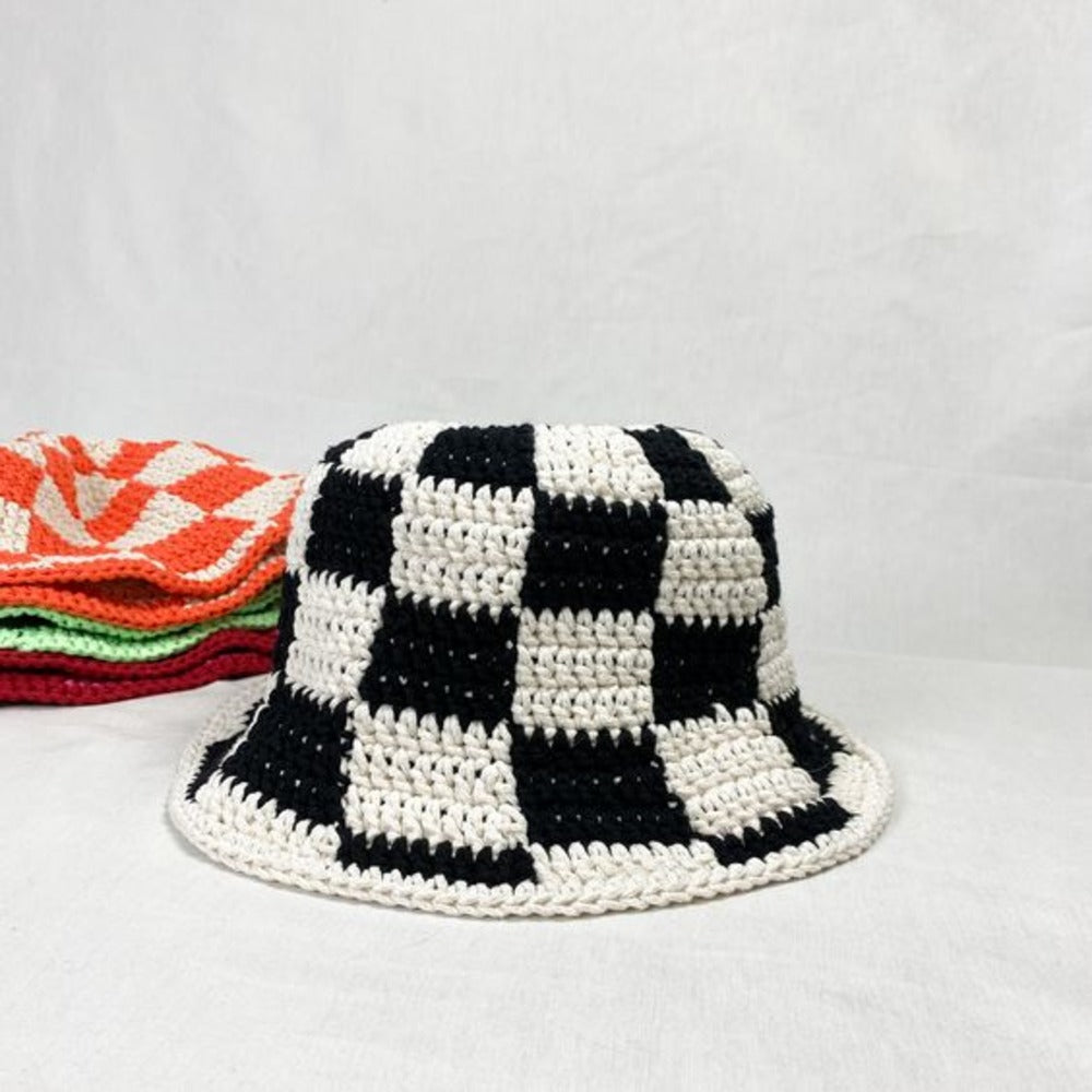 Chapeaux au crochet design Damier